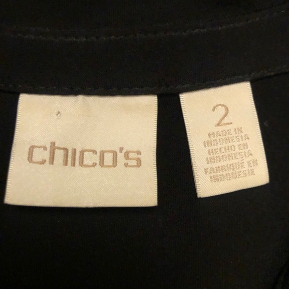 Chico’s Jersey Golden Button Down Sleeveless Collared Black Maxi Dress size 12 - Picture 3 of 14
